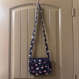 Vera Bradley Little Hipster Flamingo Print Crossbody Bag
